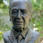Shimon Peres bust portrait sculpture - שמעון פרס פסל דיוקן