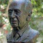 Shimon Peres bust portrait sculpture - שמעון פרס פסל דיוקן