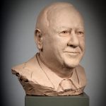 Reuven "Rubi" Rivlin head sculpture - רובי ריבלין דיוקן