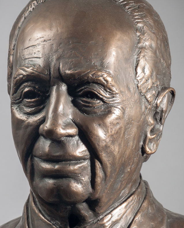 Shimon Peres bust portrait sculpture - שמעון פרס פסל דיוקן