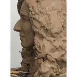 Sophie Halbreich bust portrait sculpture -( סופי הלברייש פסל דיוקן (דיוקן עצמי