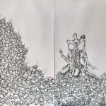 Diptych tribute to "Pictorial Content" by Rene Magritte-מחווה ל״תוכן ציורי״ מאת רנה מגריט